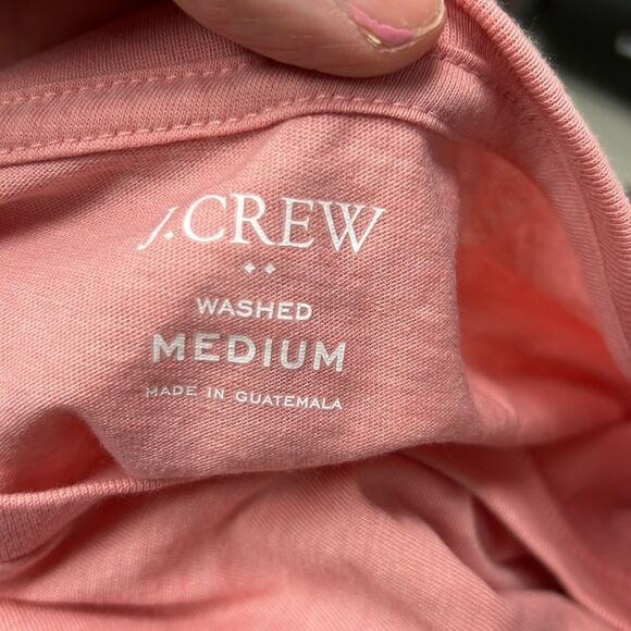 J. Crew Factory L0029 Pink Cotton-blend washed tee NWT size Med - Picture 6 of 8